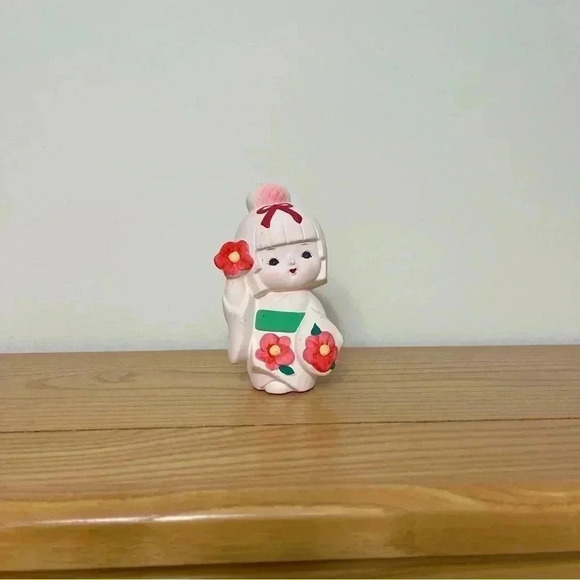 Other - Toyo Geisha Kimono Girl Figurine Vintage 5.5in Bisque Vintage 60s 70s Japan